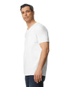 64V00 Gildan Softstyle Adult V-NeckT-shirt White Side View