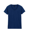 64V00L Gildan Softstyle Women's V-NeckT-shirt Navy Blue Flat View