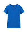64V00L Gildan Softstyle Women's V-NeckT-shirt Royal Blue Flat View