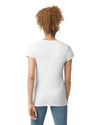 64V00L Gildan Softstyle Women's V-Neck T-shirt WhiteBack View