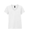 64400L Gildan Softstyle Women's V-Neck White Flat View