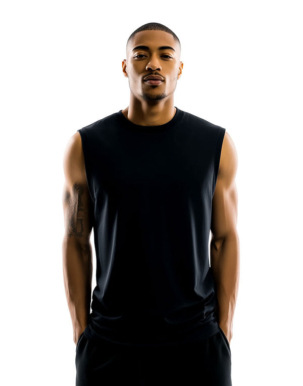 5073 AS Colour Classic Men's Tank Black FrontView