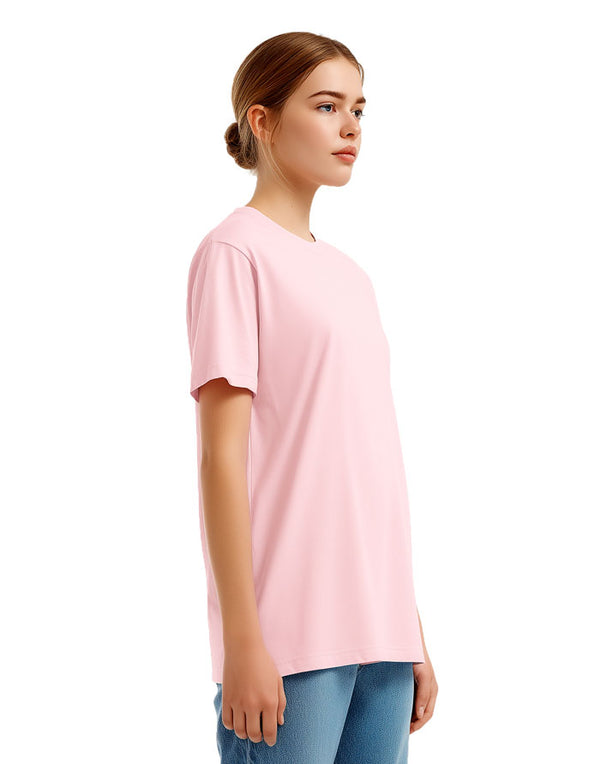 AT001 AWDis Unisex Baby Pink T-Shirt Women's Side View