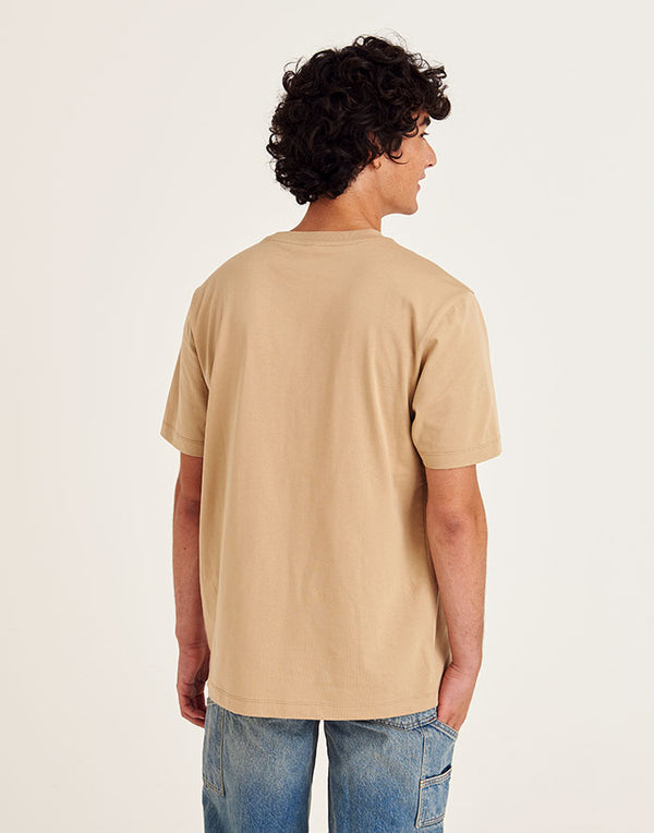 AT001 AWDis Unisex Desert Sand T-Shirt Men's Back View