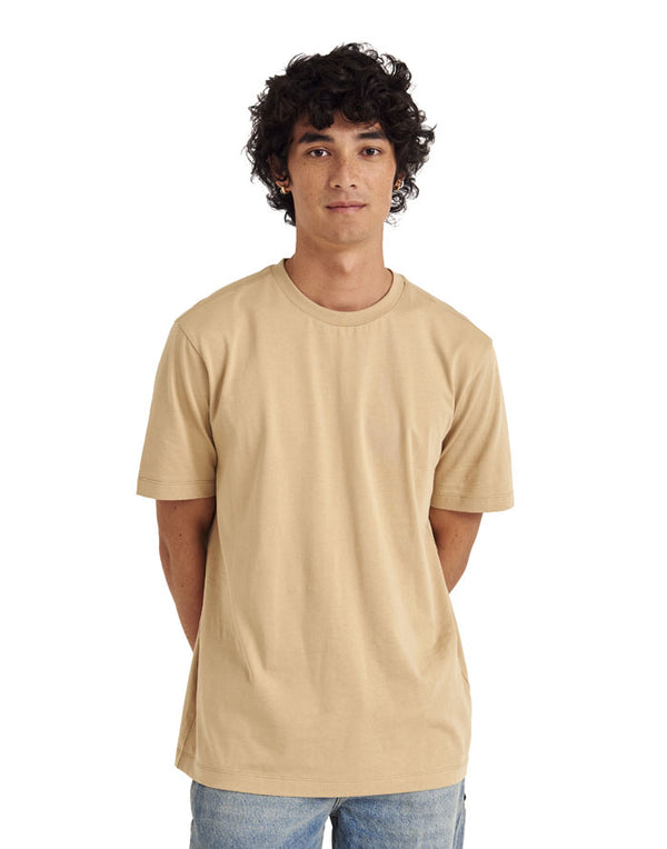 AT001 AWDis Unisex Desert Sand T-Shirt Men's Front View