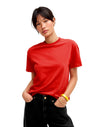 AT001 AWDis Unisex Fire Red T-Shirt Women's Front View
