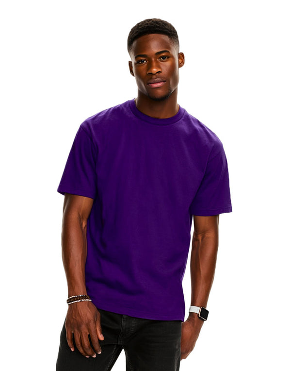 AT001 AWDis Unisex Purple T-Shirt Men's Front View