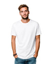 AT001 AWDis Unisex White T-Shirt Men's Front View