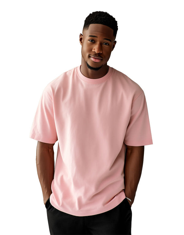 AT002 AWDis Unisex Baby Pink T-Shirt Men's Front View
