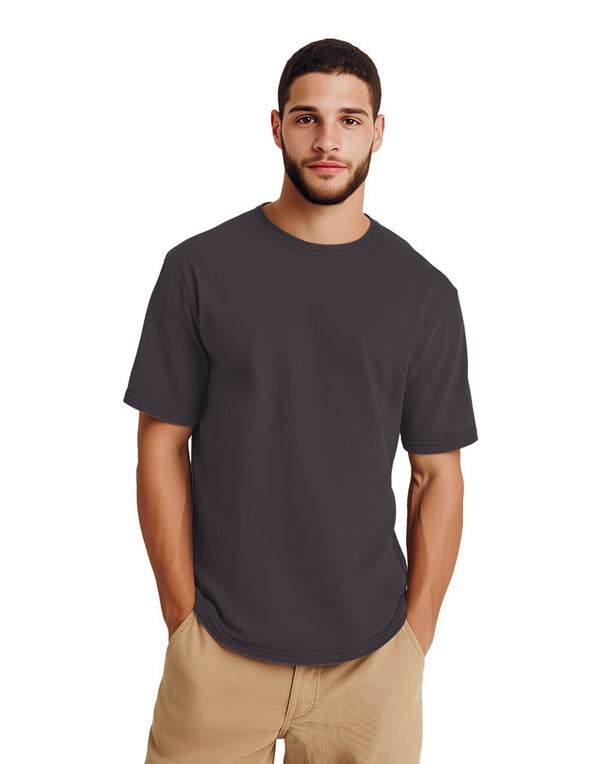 AT002 AWDis Unisex Charcoal T-Shirt Men's Front View
