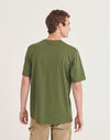 AT002 AWDis Unisex Earthy Green T-Shirt Men's Back View