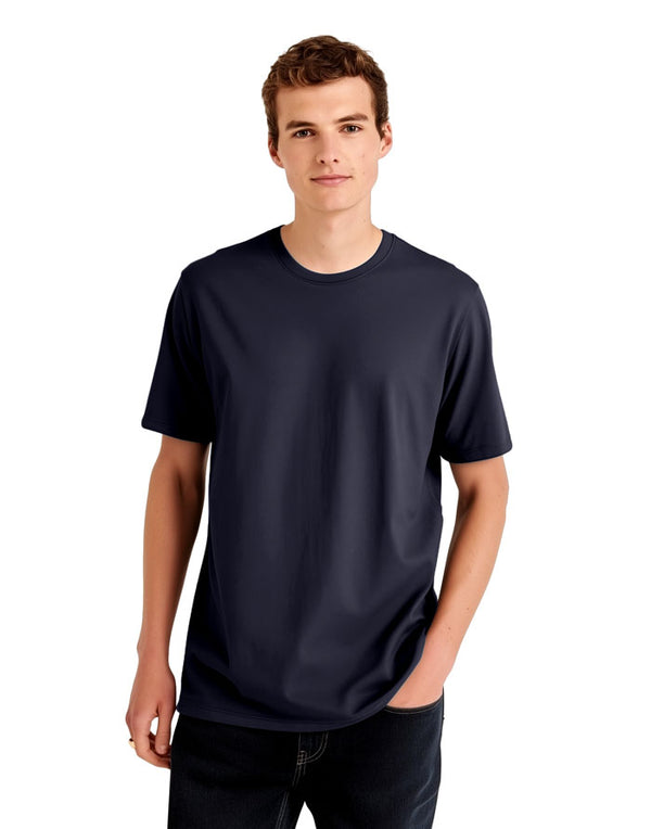 AT002 AWDis Unisex New French Navy T-Shirt Men's Front View
