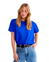 AT002 AWDis Unisex Royal Blue T-Shirt Women's Front View