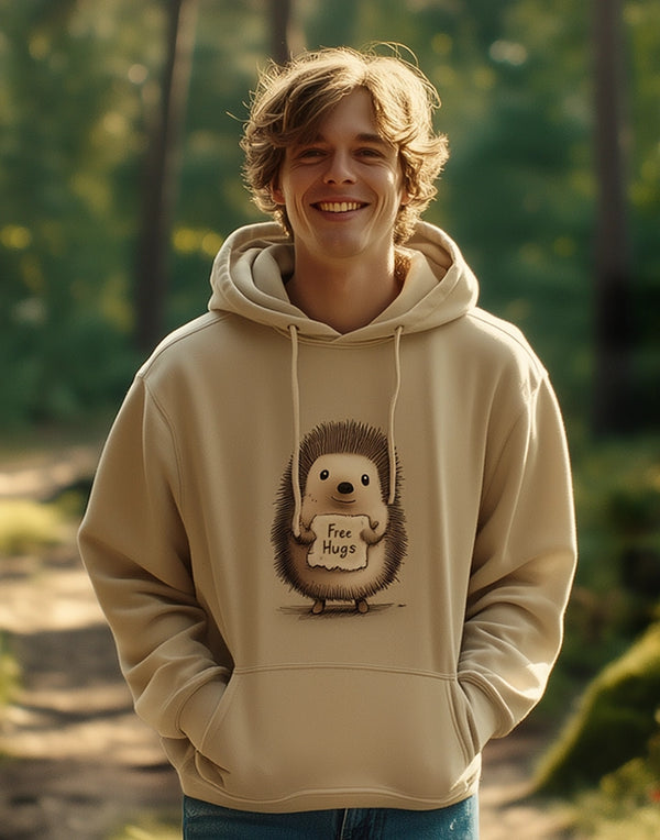 Free Hugging Hedgehog Hoodies Front View