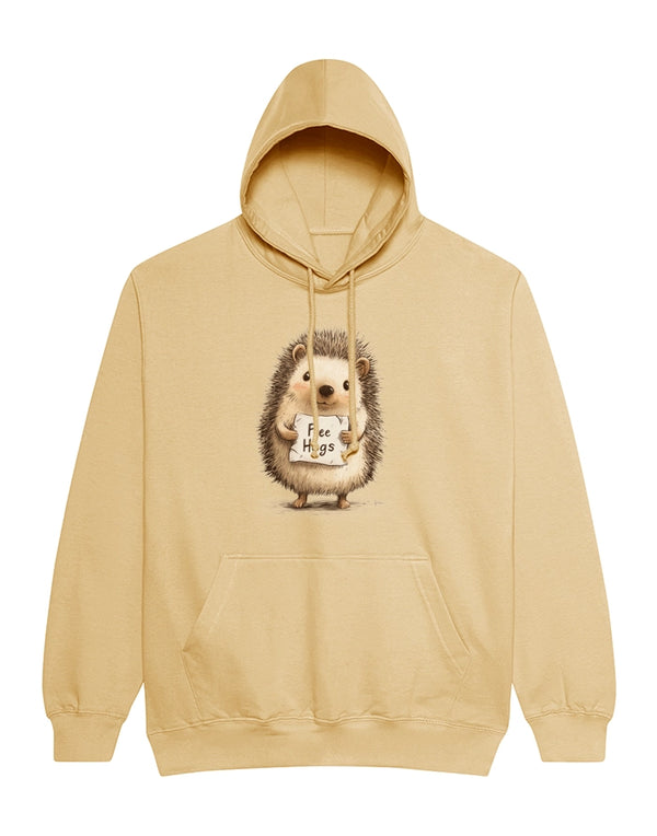 Free Hugging Hedgehog Hoodies FlatView
