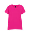 64000L Gildan Softstyle Women's T-Shirt Heliconia Pink Flat View