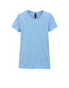 64000L Gildan Softstyle Women's T-Shirt Light Blue Flat View