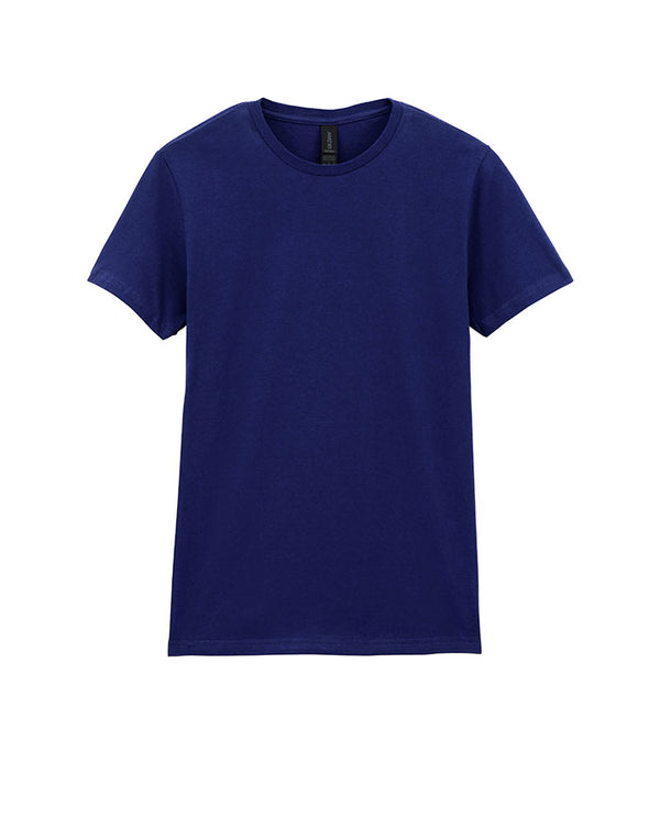 64000L Gildan Softstyle Women's T-Shirt Navy Blue Flat View