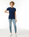 64000L Gildan Softstyle Women's T-Shirt Navy Blue FrontView