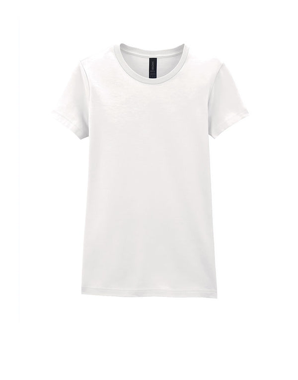 64000L Gildan Softstyle Women's T-Shirt White Flat View