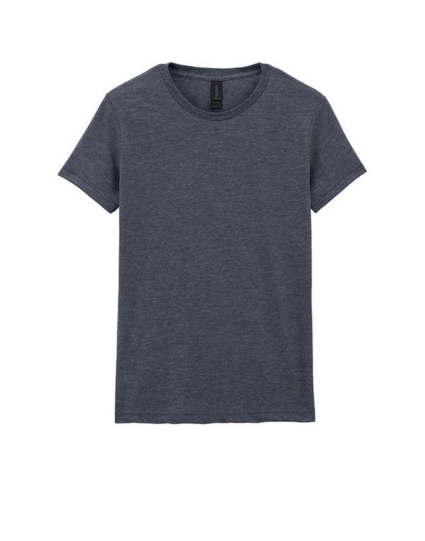 64000L Gildan Softstyle Women's T-Shirt Dark Heather Flat View