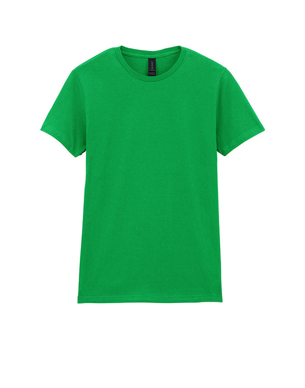 64000L Gildan Softstyle Women's T-Shirt Irish Green Flat View
