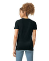 Gildan 64000L Womens Softstyle t-shirt black back View