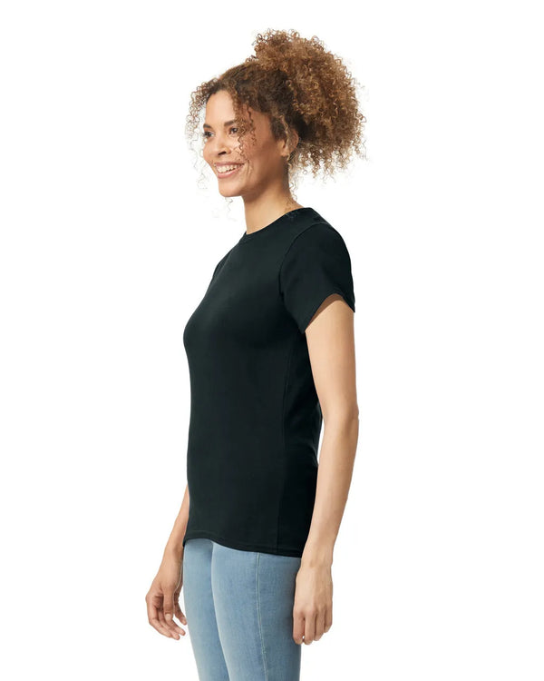 Gildan 64000L Womens Softstyle t-shirt charcoal side View