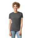 Gildan 64000L Womens Softstyle t-shirt charcoal front View