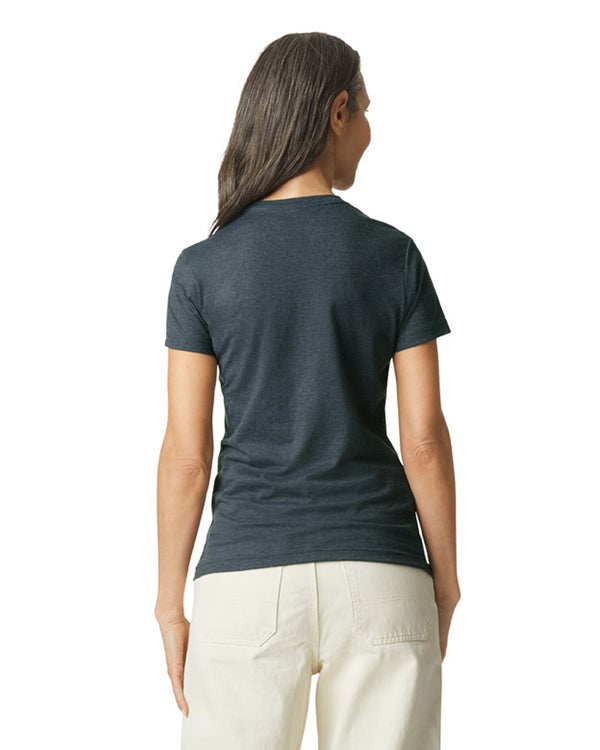 Gildan 64000L Womens Softstyle t-shirt dark heather back View