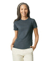 Gildan 64000L Womens Softstyle t-shirt dark heather front View