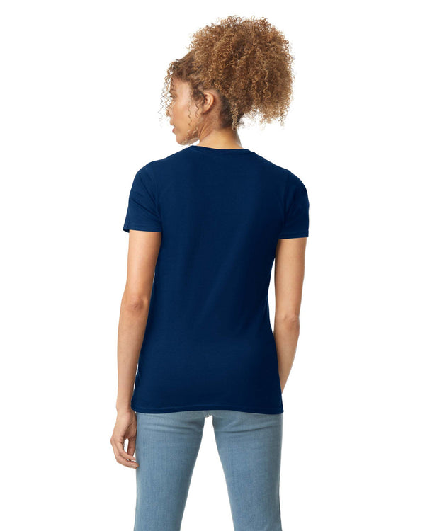 Gildan 64000L Womens Softstyle t-shirt navy back View