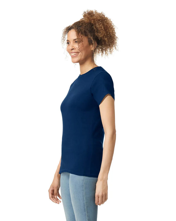 Gildan 64000L Womens Softstyle t-shirt navy side View
