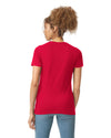 Gildan 64000L Womens Softstyle t-shirt red back View
