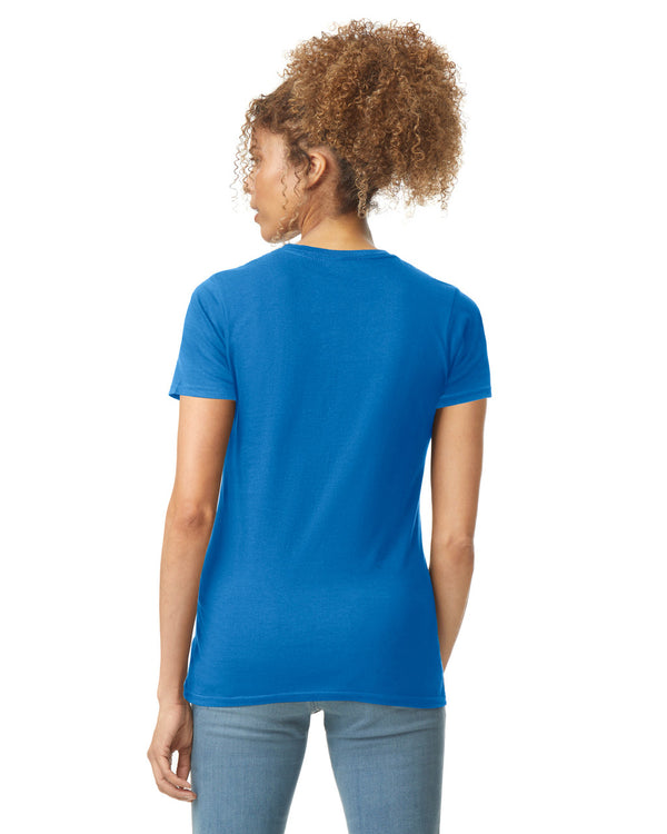 Gildan 64000L Womens Softstyle t-shirt royal back View