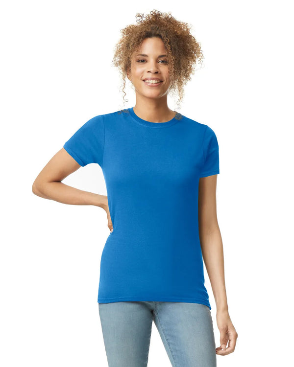 Gildan 64000L Womens Softstyle t-shirt royal front View