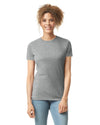 Gildan 64000L Womens Softstyle t-shirt RS sports grey front View