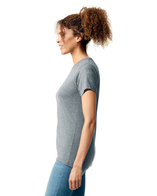 Gildan 64000L Womens Softstyle t-shirt RS sports grey side View