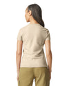 Gildan 64000L Womens Softstyle t-shirt sand back View