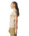 Gildan 64000L Womens Softstyle t-shirt sand side View
