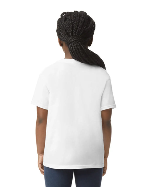 Gildan softstyle kids t-shirt 64000B white back View