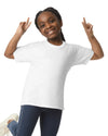 Gildan softstyle kids t-shirt 64000B white front View