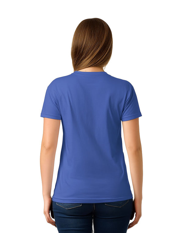 H000 Gildan Unisex Hammer T-shirt Flo Blue Back View
