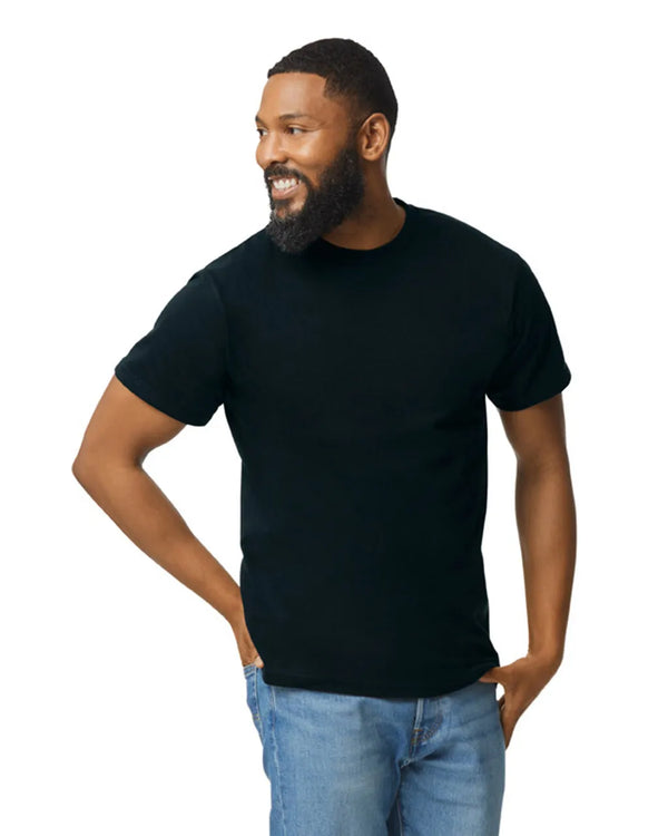 H000 GildanHammer Unisex T-shirt Black Front View
