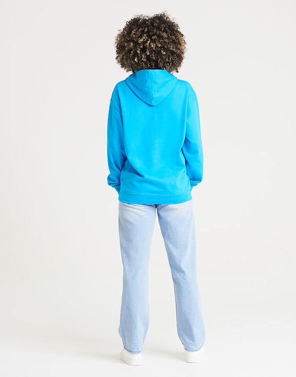 JH001 AWDis College Unisex Hawaiian Blue Hoodie Back View
