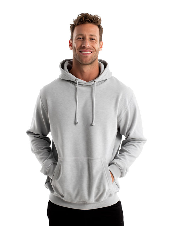 JH001 AWDis College Unisex Ash Hoodie Front Men's