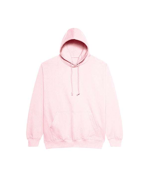 JH001 AWDis College Unisex Baby Pink Hoodie FrontFlat View