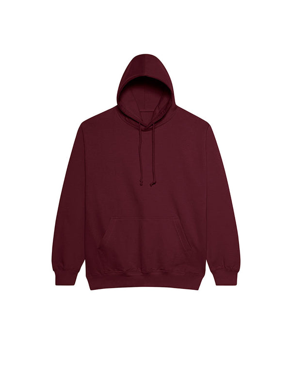 JH001 AWDis College Unisex Burgundy Hoodie Flat View