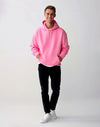 JH001 AWDis College Unisex Candyfloss Pink Hoodie Men's Full BodyView