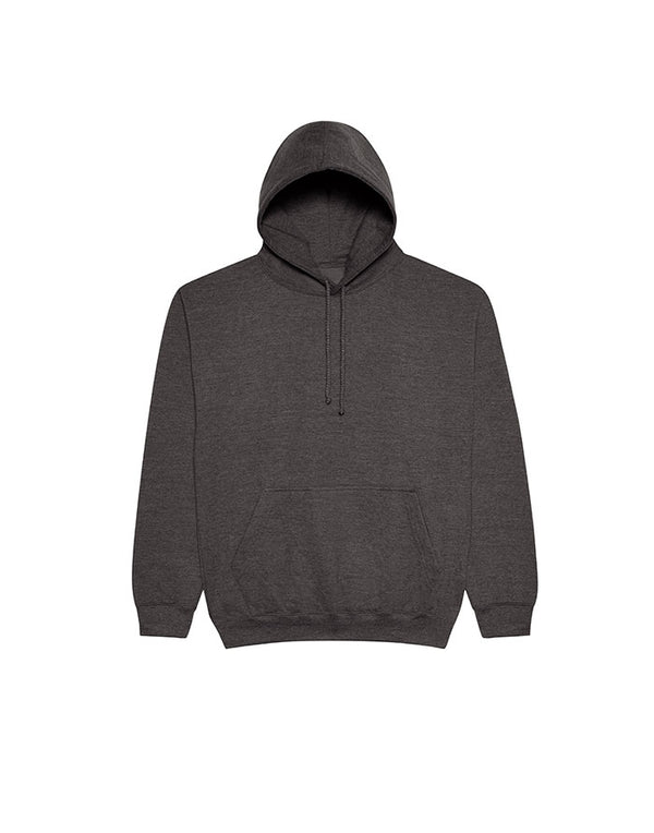 JH001 AWDis College Unisex Charcoal Hoodie Flat View